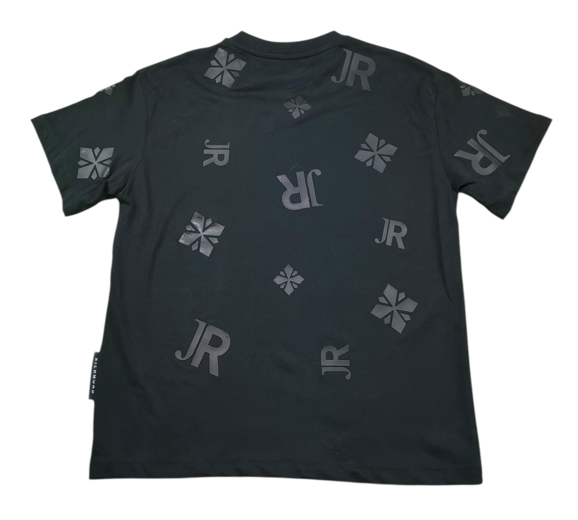 John Richmond T-Shirt Girocollo Tinta Unita con Stampa per Bambino RBP26041TS NERO JOHN RICHMOND 