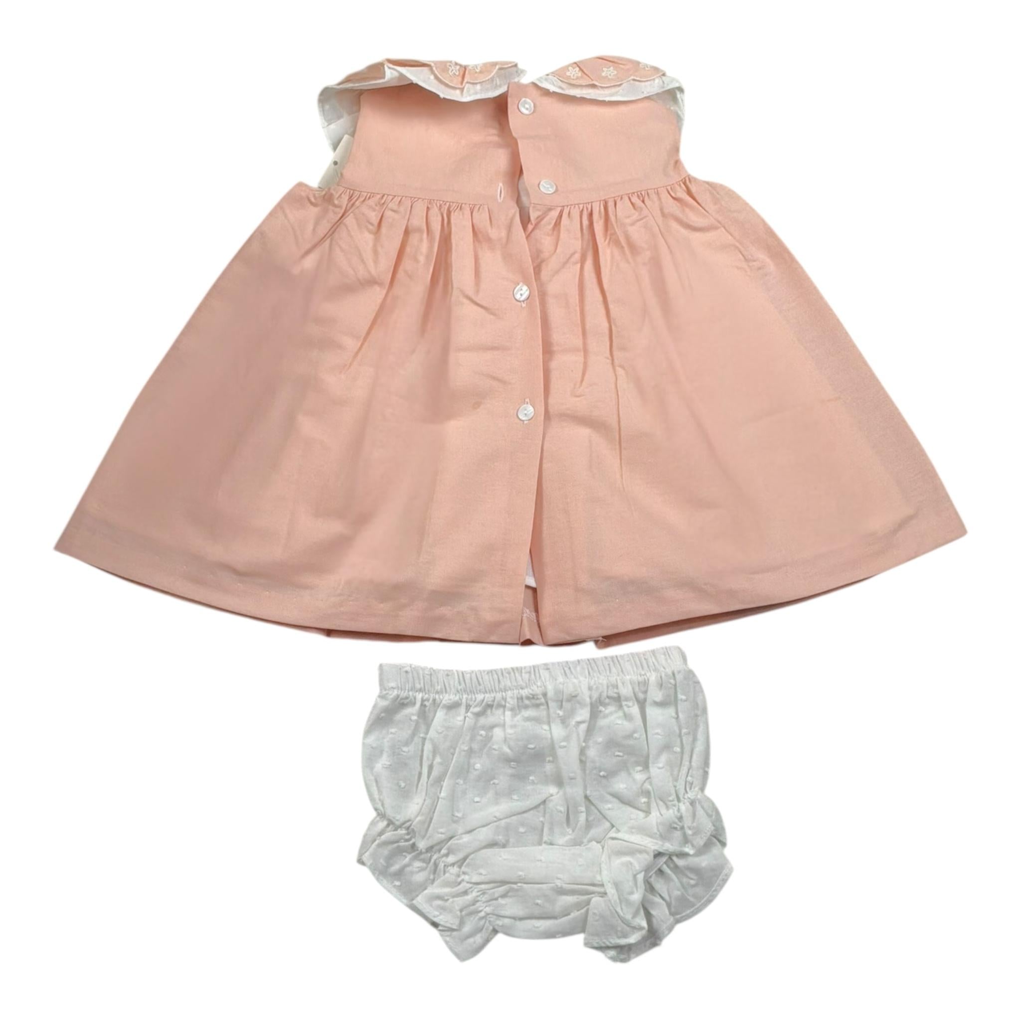 Valentina Bebes Set Abito-Coulotte Tinta Unita per Bambina LOVE9J PESCA VALENTINA BEBES 