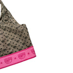 Chiara Ferragni Top Giromanica Tinta Uita con Elastici In Contrasto Marrone per Bambina 72CBM281 MARRONE CHIARA FERRAGNI 