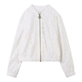 Michael Kors Felpa con Zip Tinta Uita con Ricami Bianco per Bambina R30412 BIANCO MICHAEL KORS 