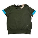 Manuel Ritz T.Shirt Girocollo Tinta Unita con Profili In Contrasto per Neonato MR2996 VERDE MANUEL RITZ 