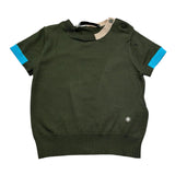 Manuel Ritz T.Shirt Girocollo Tinta Unita con Profili In Contrasto per Neonato MR2996 VERDE MANUEL RITZ 