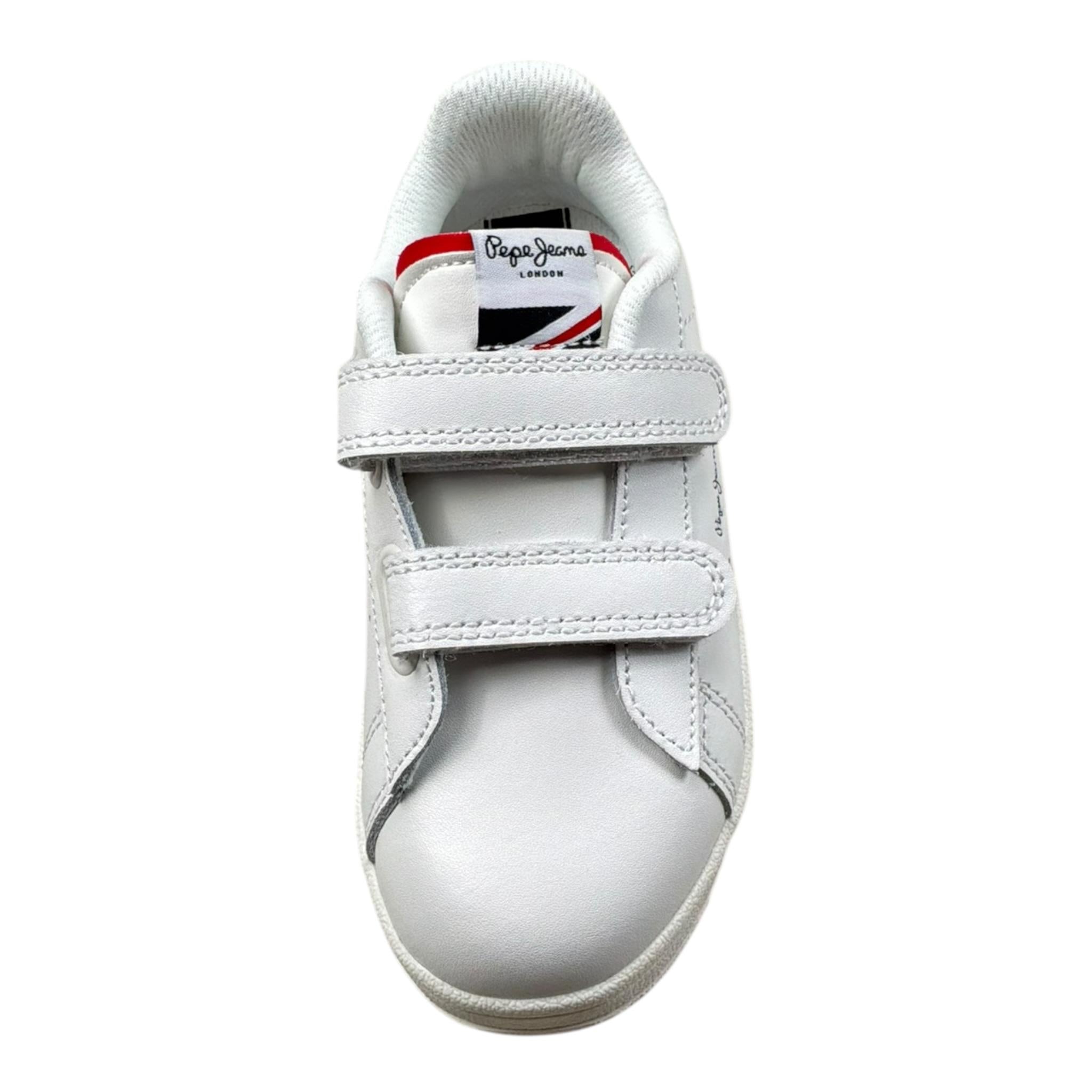 Pepe Feamo Sneakers Tinta Unita con Strappi per Bambino PBS00002 BIANCO PEPE JEANS 