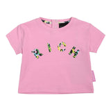 John Richmond T-Shirt Girocollo Tinta Unita con Stampa per Neonata RISP24018TS ROSA JOHN RICHMOND 