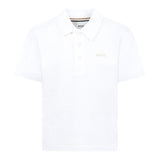 Boss Polo Mezza Manica Tinta Unita con Logo per Bambino J52017X BIANCO BOSS 