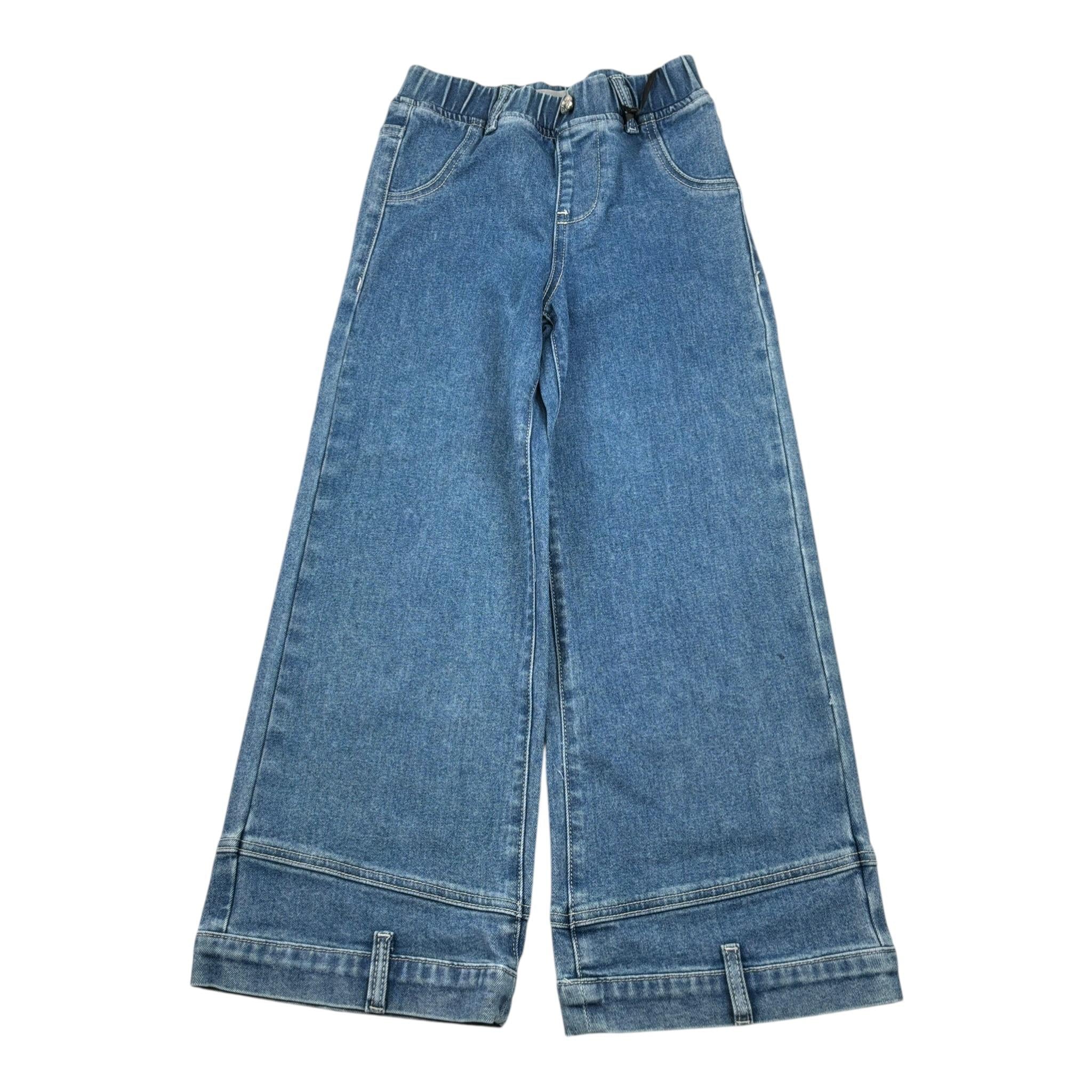 Gaelle Jeans tinta unita con Elastico In Vita Blu per Bambina 2745PD00530 BLU GAELLE 