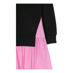 MONNALISA abito felpa girocollo tinta unita con fiori Nero per Neonata 19D918X NERO MONNALISA 