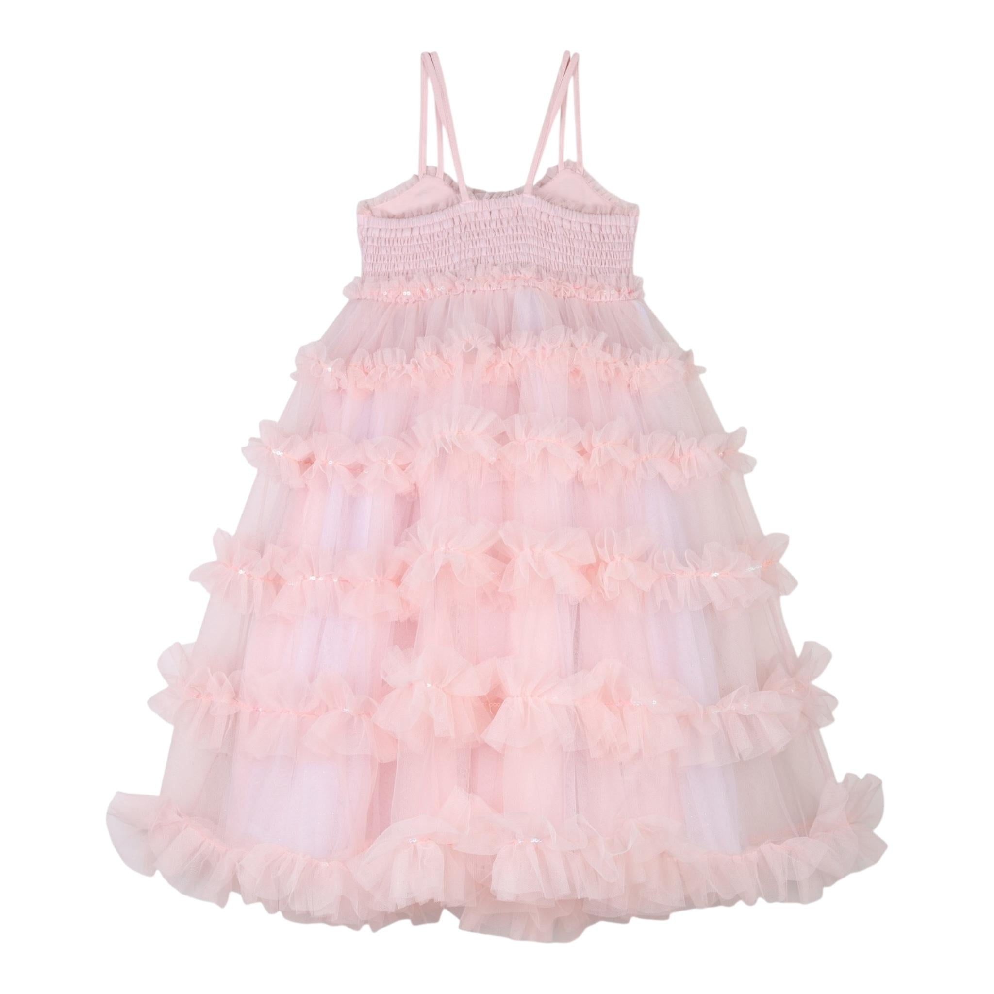 Billieblush Abito Cerimonia Tinta Unita con Tulle  per Bambina U20976X ROSA BillIEBLUSH 