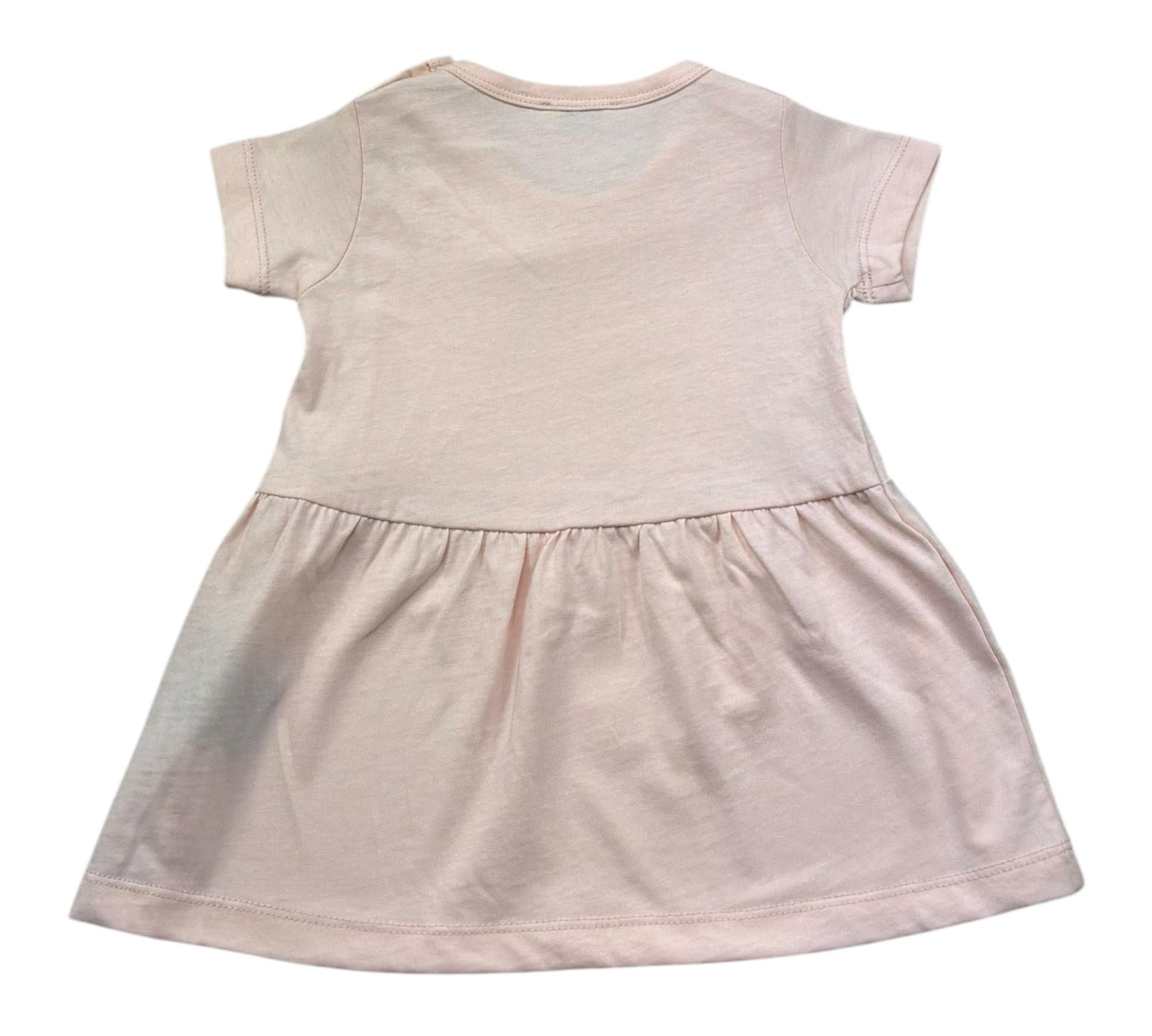 Trussardi Abito Mezza Manica Tinta Unita con Logo per Neonata TIP26018VE ROSA TRUSSARDI 