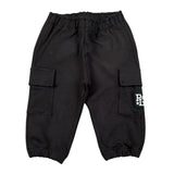 Please Pantalone Tinta Unita con Elastico In Vita per Neonato FJ19042B71 NERO PLEASE 