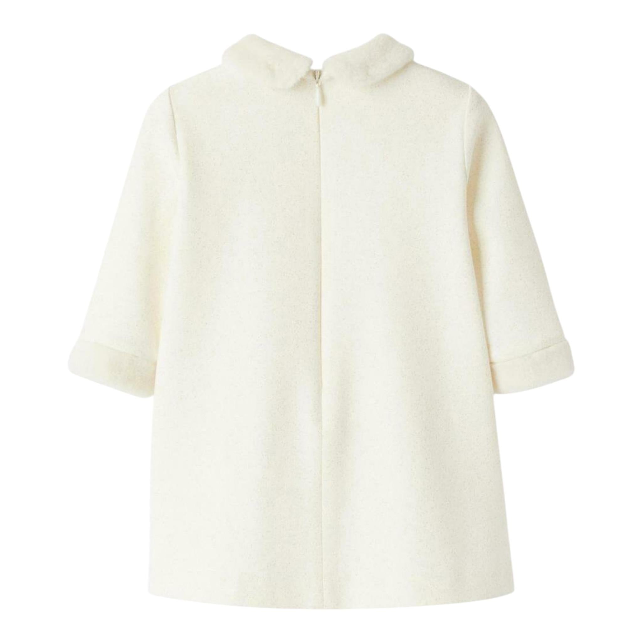 IL GUFO abito tinta unita con colletto pelliccia Bianco per Neonata A24VL579M4022 BIANCO IL GUFO 