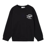 NAME.IT felpa chiusa girocollo tinta unita con stampa in contrasto Nero per Bambino 13236390 NERO NAME.IT 