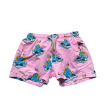 Saint Barth Costume Modello Boxer Tinta Unita con Stampa per Bambino DJOCTO ROSA SAINT BARTH 