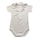 Calamaro Body Mezza Manica Tinta Unita Con Colletto Bianco Per Neonata