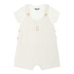 Moschino Completo 2 Pezzi T-Shirt-Salopette per Neonato MUG01LX BEIGE MOSCHINO 