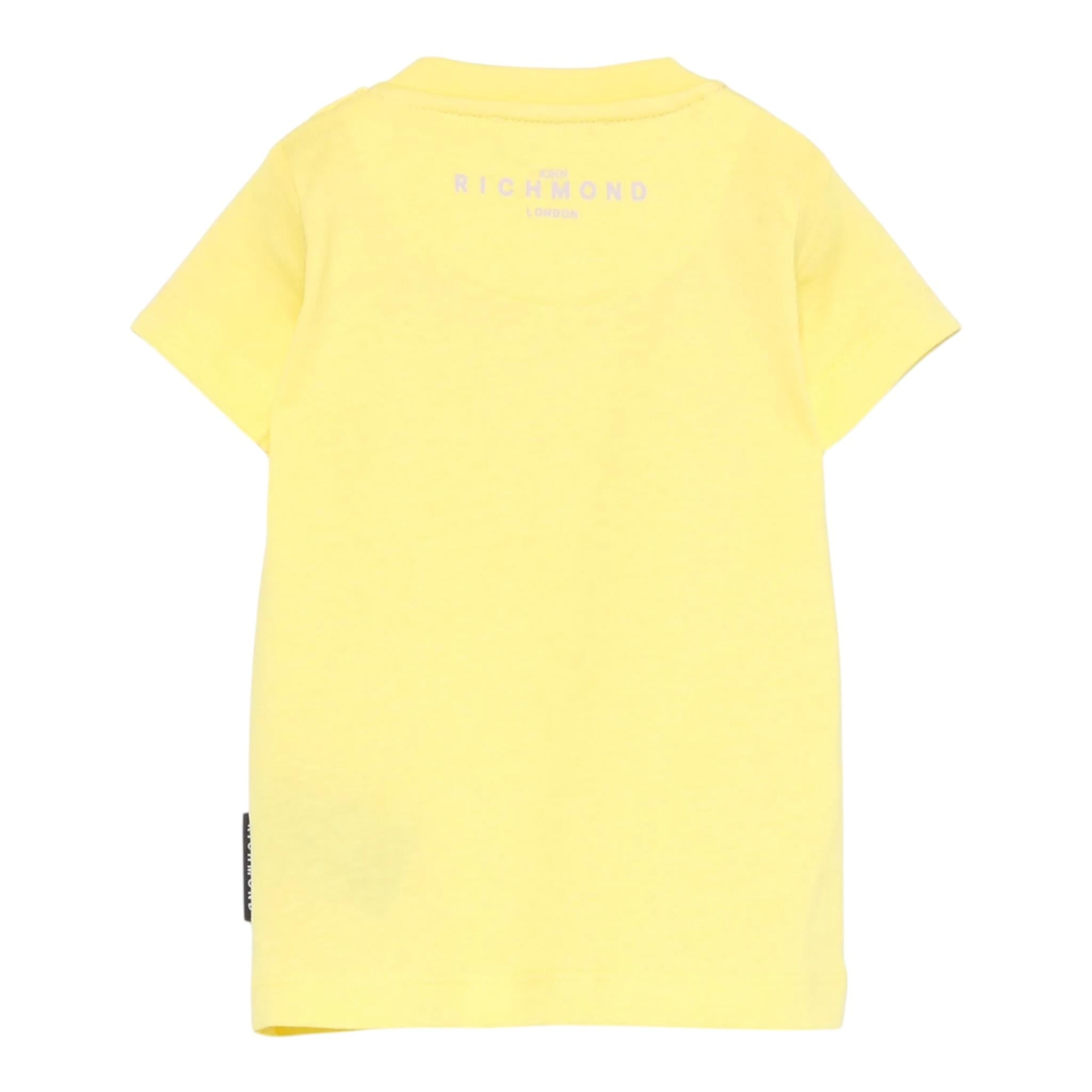 John Richmond T-Shirt Girocollo Tinta Unita con Stampa per Neonata RIP25002TSX GIALLO JOHN RICHMOND 
