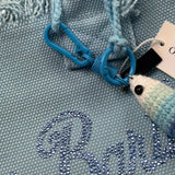 Saint Barth Borsa Tinta Unita con Brillantini per Bambina 00404L AZZURRO SAINT BARTH 