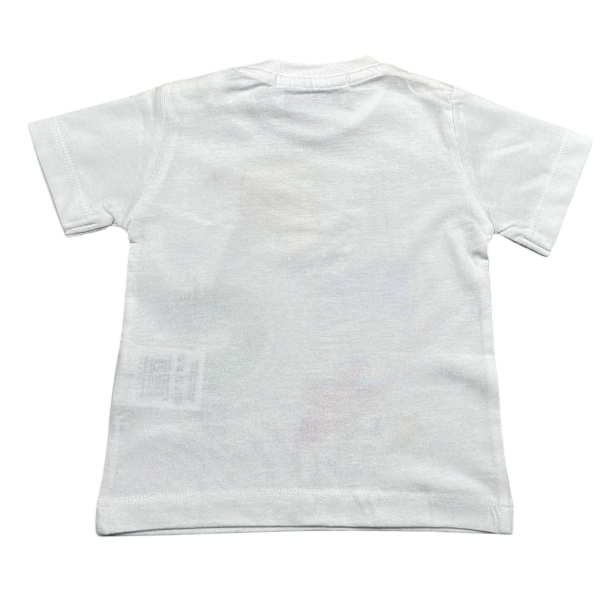 Cesare Paciotti T-Shirt Girocollo Tinta Unita con Stampa per Neonato TSP3116B BIANCO CESARE PACIOTTI 