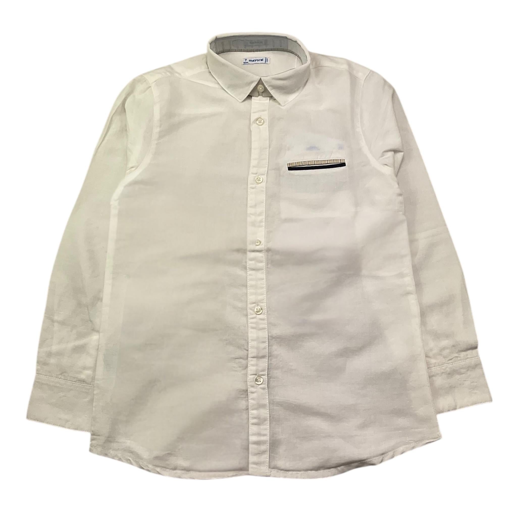 Mayoral Camicia Manica Lunga Tinta Unita per Bambino 3165 BIANCO MAYORAL 