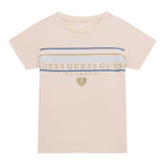 Guess T-Shirt Girocollo Tinta Unita con Stampa per Bambina K5GI00K6YW4 ROSA GUESS 