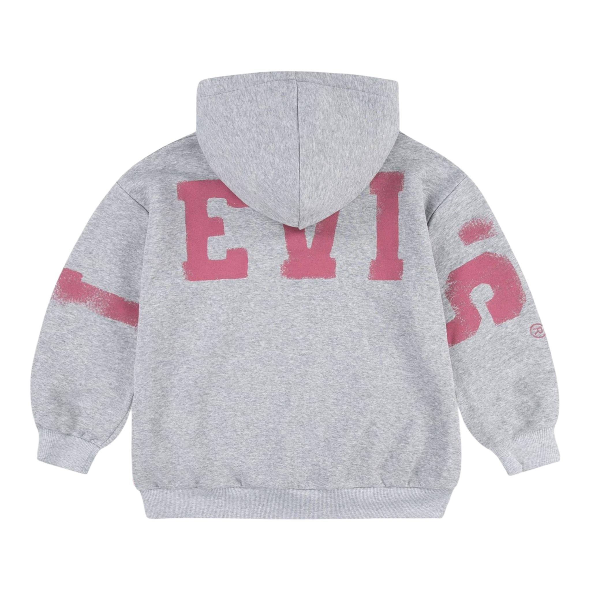 LEVI'S felpa tinta unita con cappuccio e stampa Grigio per Neonata 3EL076N GRIGIO LEVI'S 