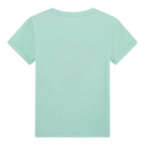 Guess T-Shirt Girocollo Tinta Unita con Stampa per Neonata K5GI14K6YW4N VERDE ACQUA GUESS 