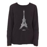 LIU JO shirt girocollo tinta unita con stampa Nero per Bambina GF4156J0088 NERO LIU JO 