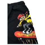 Disclaimer Bermuda tinta unita con Stampa Nero per Bambino 25EDK58414X NERO DISCLAIMER 