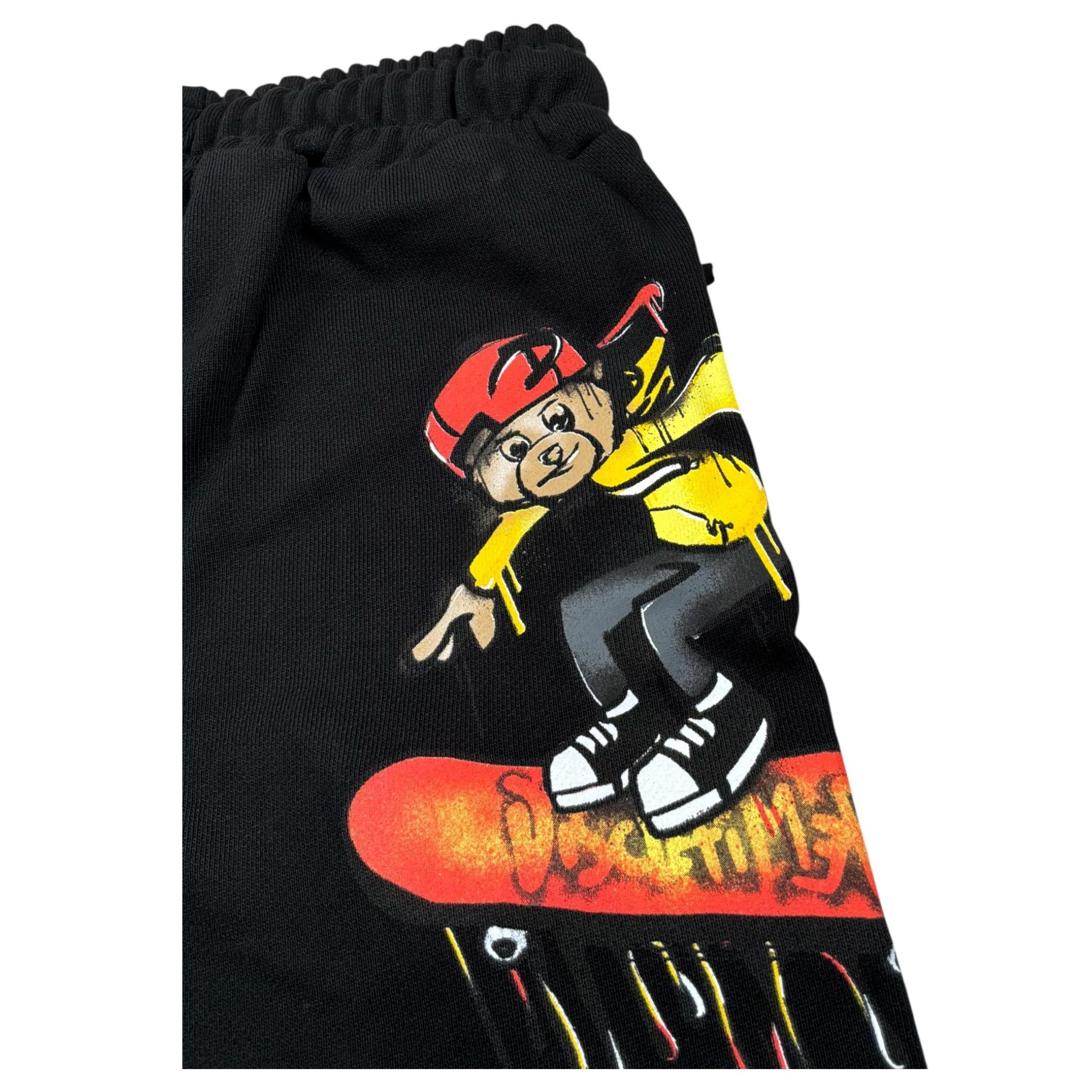 Disclaimer Bermuda tinta unita con Stampa Nero per Bambino 25EDK58414X NERO DISCLAIMER 