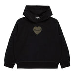 DSQUARED2 felpa tinta unita con cappuccio e stampa Nero per Bambina DQ2581X NERO DSQUARED2 