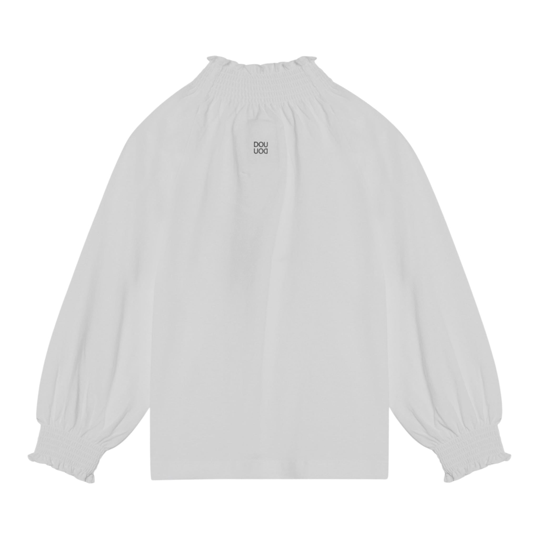 DOU DOU shirt tinta unita con collo elasticizzato Bianco per Bambina DT8A10XXX BIANCO DOU DOU 
