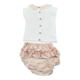 Pangasa Completo 2 Pezzi T-Shirt-Coulotte per Neonata 2531300 BIANCO PANGASA 
