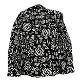 Never Too Camicia Manica Lunga Tinta Unita Cn Stampa Fantasia Nero Per Bambino