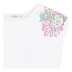 Billieblush Canotta Tinta Unita con Paillettes per Neonata U20994N BIANCO BillIEBLUSH 