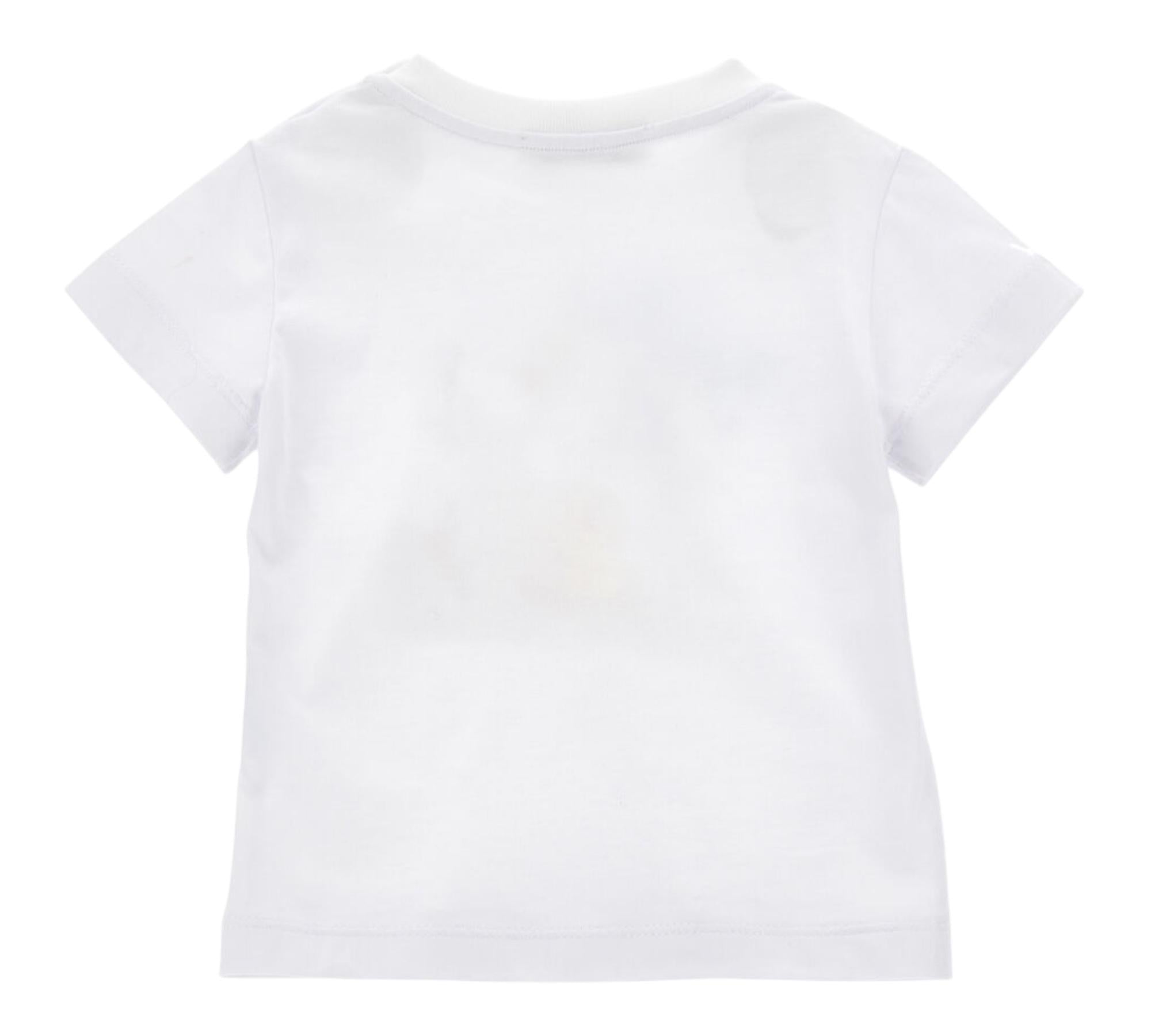 Monnalisa T-Shirt Girocollo Tinta Unita con Stampa per Bambino 28E603J BIANCO MONNALISA 