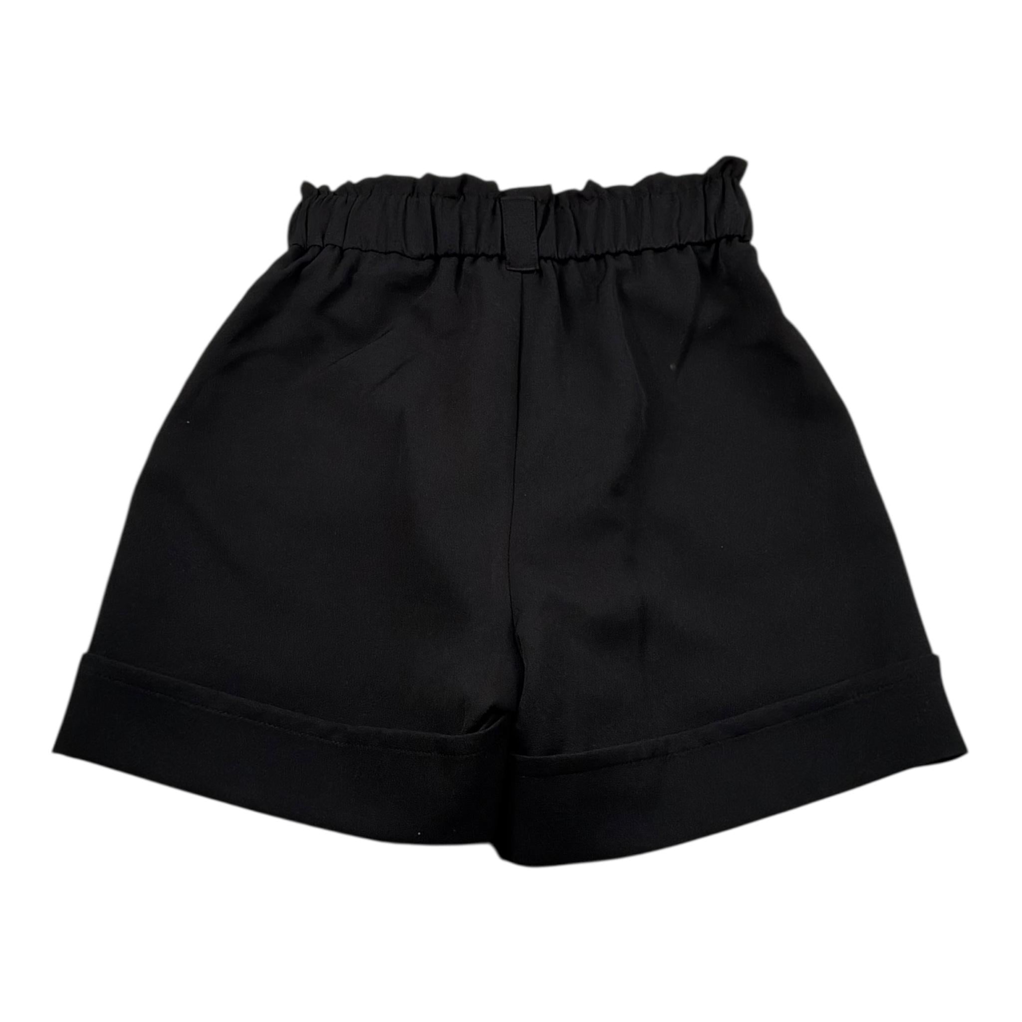 Lu Lu By Miss Grant Short Tinta Unita con Elastico In Vita per Bambina LL3427 NERO LU LU BY MISS GRANT 