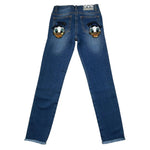 Monnalisa Jeans Tinta Unita con Brillantini per Bambina 191405R4 BLU MONNALISA 