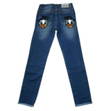 Monnalisa Jeans Tinta Unita con Brillantini per Bambina 191405R4 BLU MONNALISA 