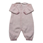 Marlu' Tutina Manica Lunga Tinta Unita con Ricami per Neonata EB2410 ROSA MARLU' 