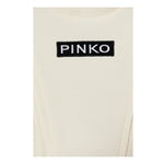 Pinko Canotta Girocollo Tinta Unita con Log per Bambina KFTS012 PANNA PINKO 