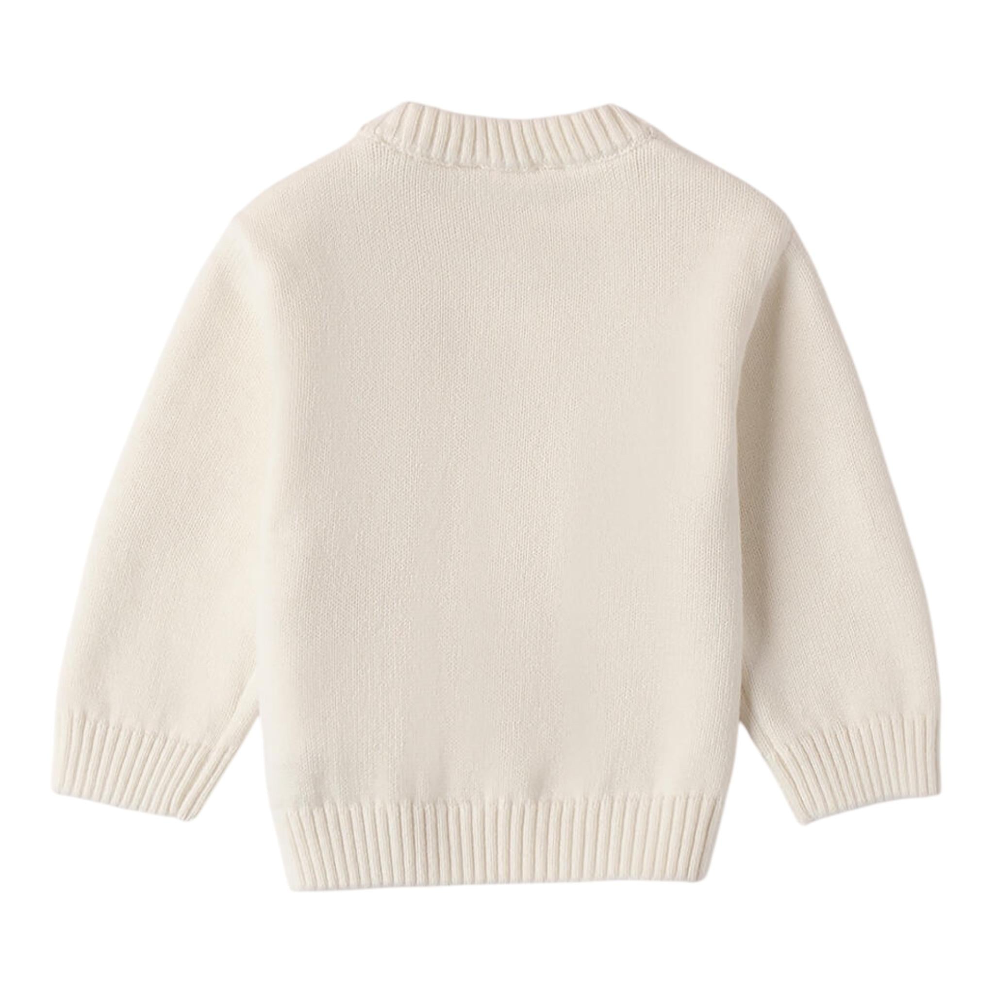 MINI BANDA maglia girocollo tinta unita Panna per Neonato 3A666 PANNA MINI BANDA 