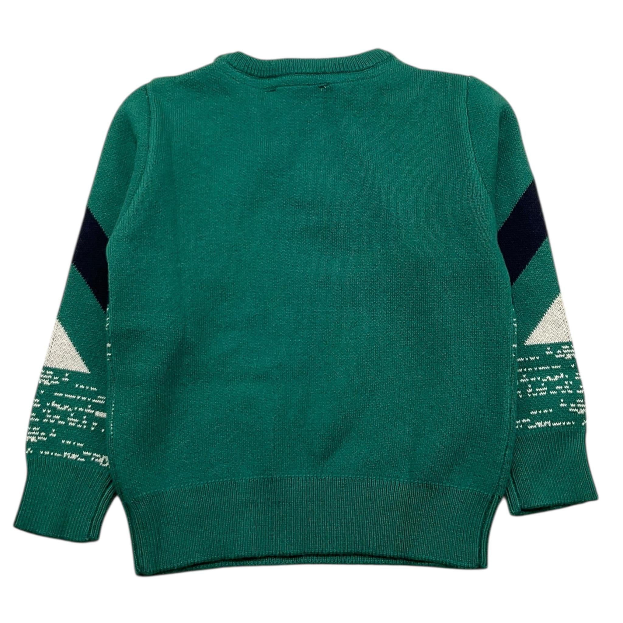 ICEBERG maglia girocollo tinta unita con stampe in contrasto Verde per Bambino MGICE5301BX VERDE ICEBERG 
