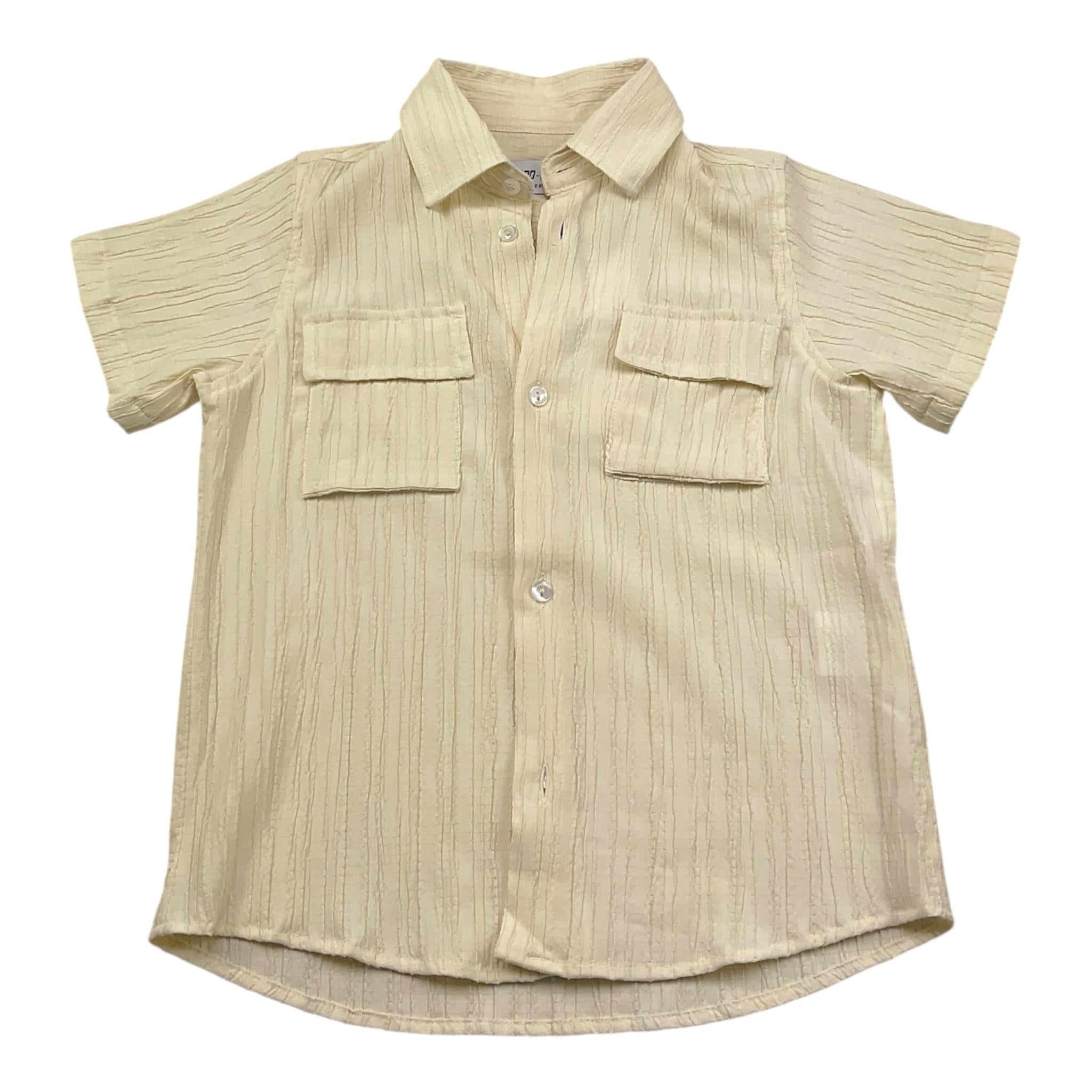 Mood_One Camicia Mezza Manica Tinta Unita per Bambino 3016BABY BEIGE MOOD_ONE 