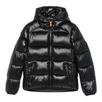 SAVE THE DUCK giubbino tinta unita con zip e cappuccio Nero per Bambina J31280B NERO SAVE THE DUCK 