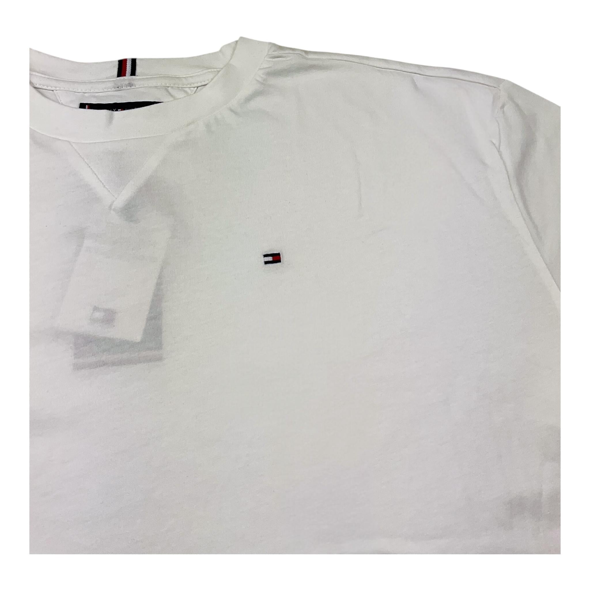 Tommy Hilfiger T-Shirt Girocollo Tina Unita con Stampa per Bambino KB0KB08575 BIANCO TOMMY HILFIGER 