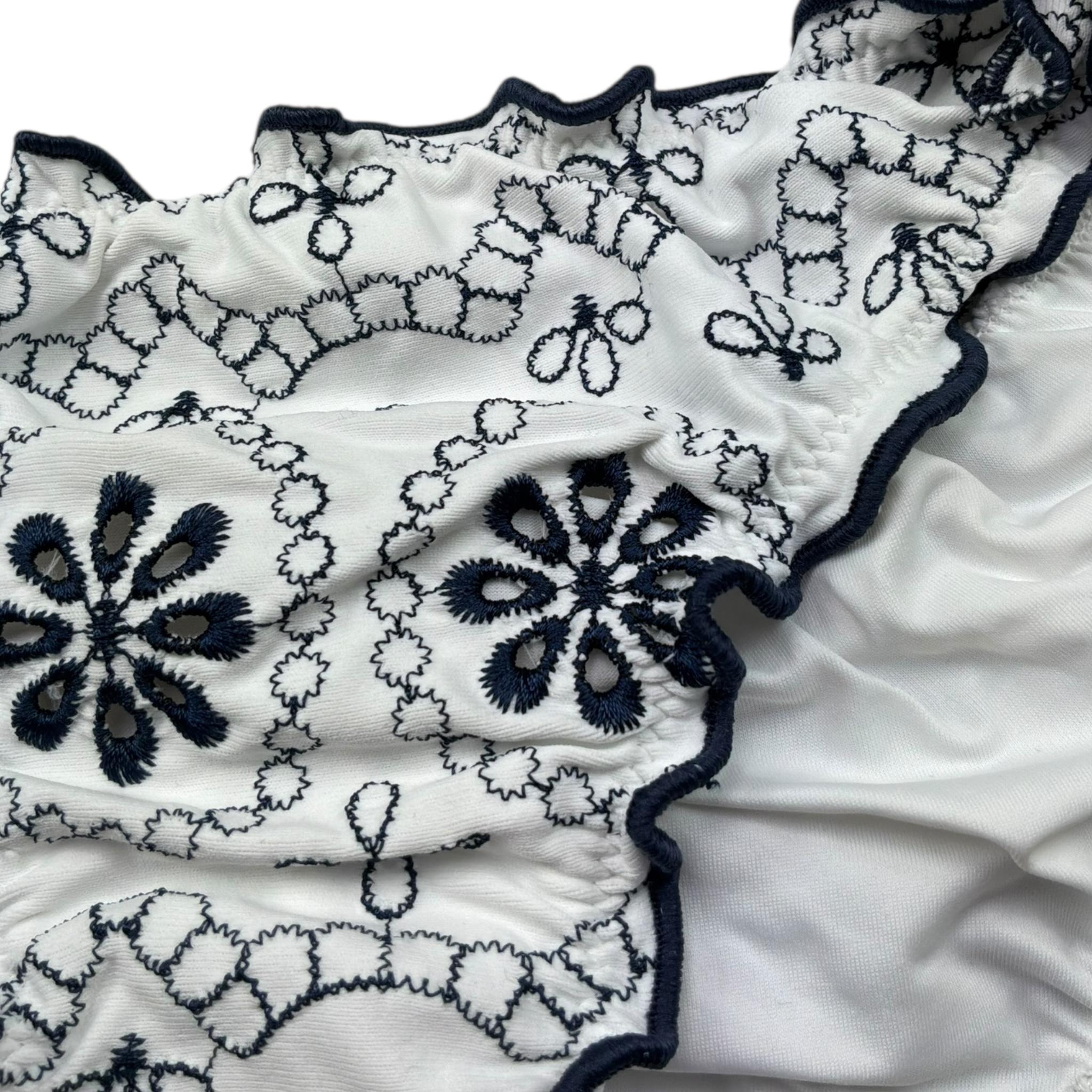 Saint Barth Costume 2 Pezzi Triangolo-Slip Tinta Unita Fantasia  per Bambina CRIS0001 BIANCO SAINT BARTH 