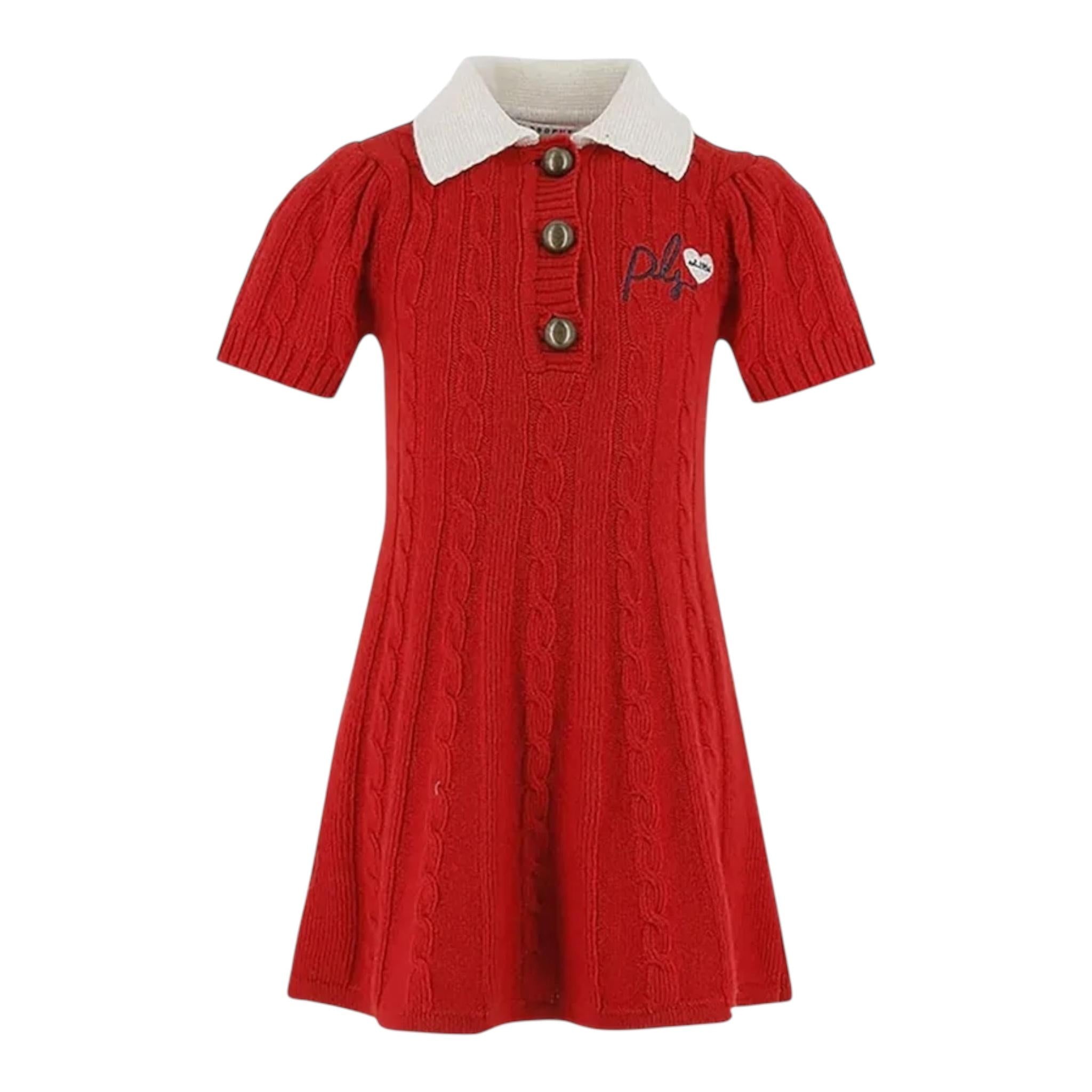 PHILOSOPHY abito tinta unita mezza manica con colletto Rosso per Bambina PFAB054 ROSSO PHILOSOPHY 