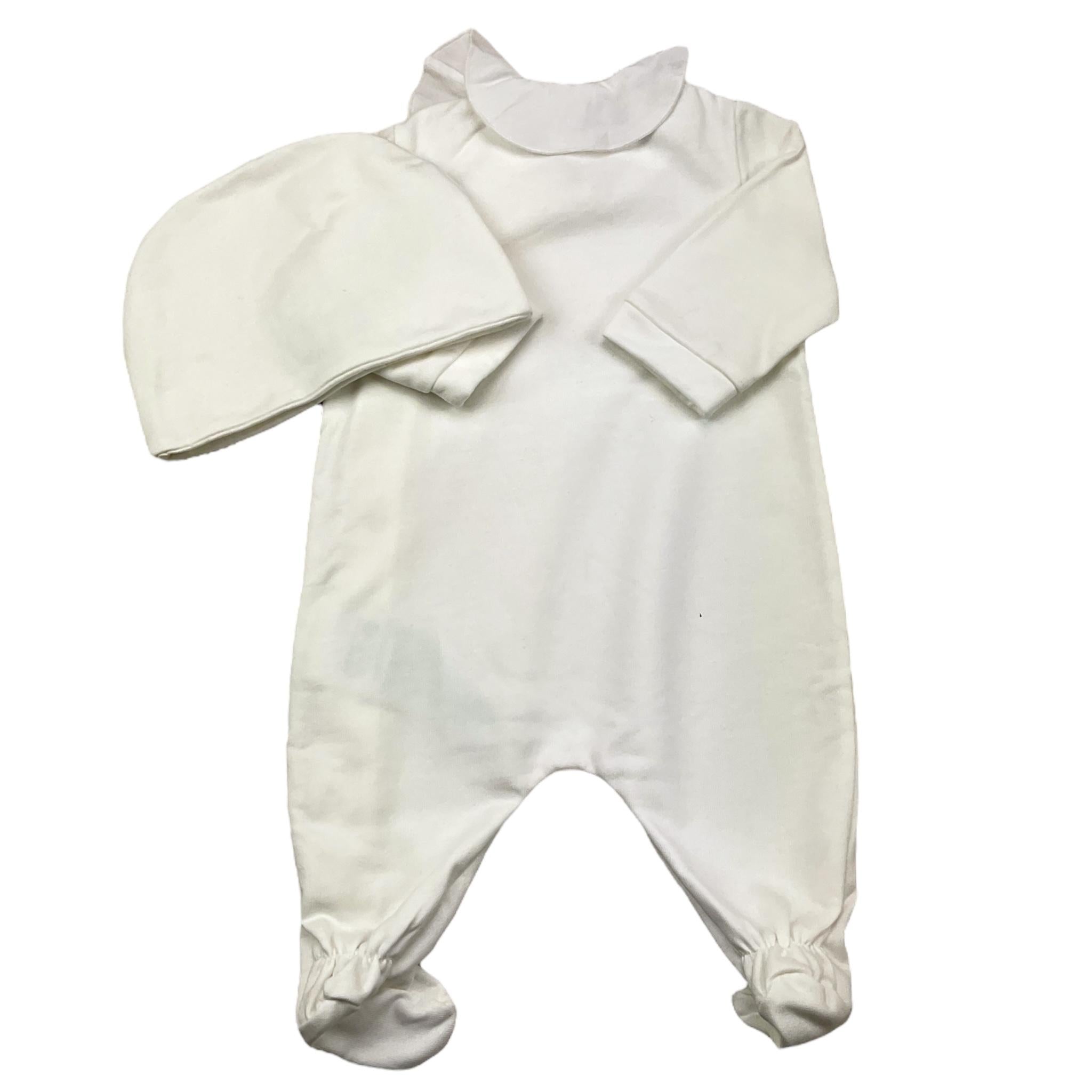 MOSCHINO tutina manica lunga tinta unita con cappello Bianco per Neonata MDY016 BIANCO MOSCHINO 