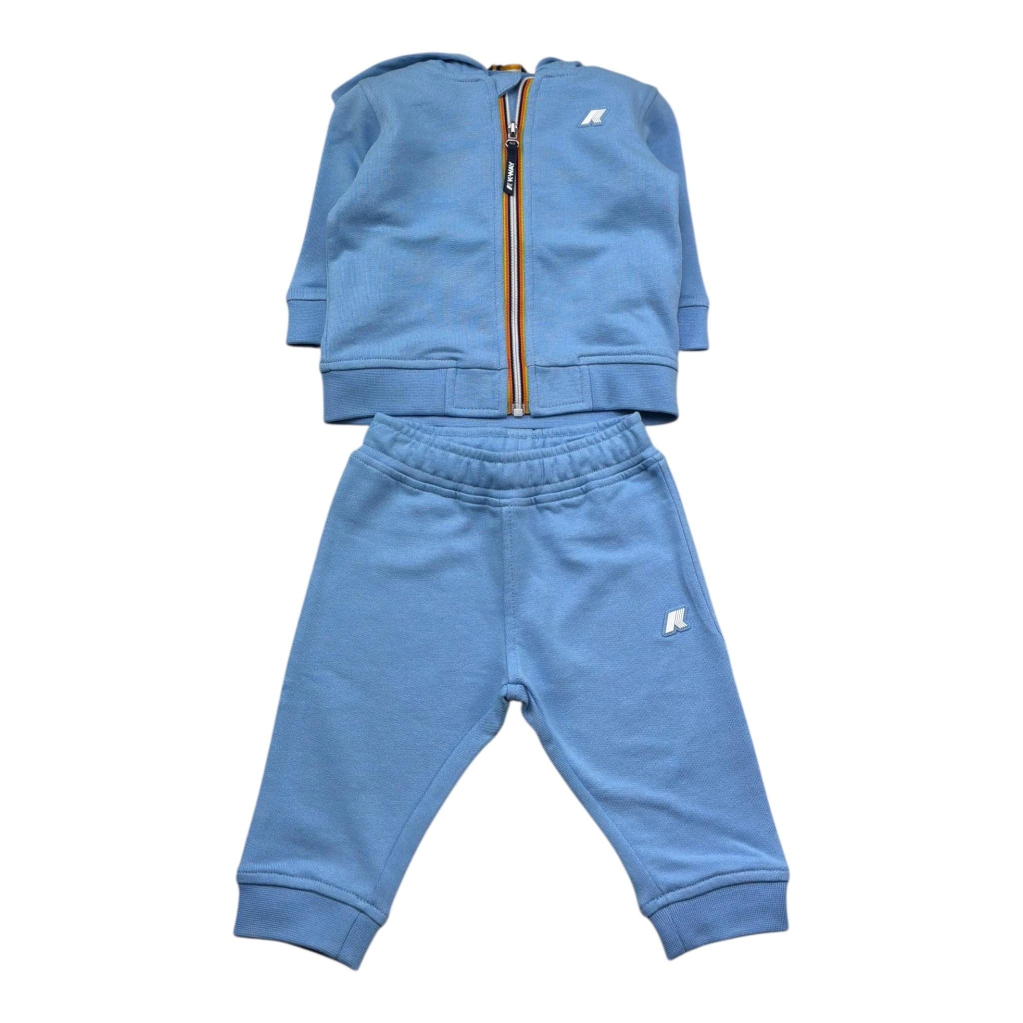 K-Way Completo 2 Pezzi Felpa-Pantalone per Neonato K4124TWM AZZURRO K-WAY 
