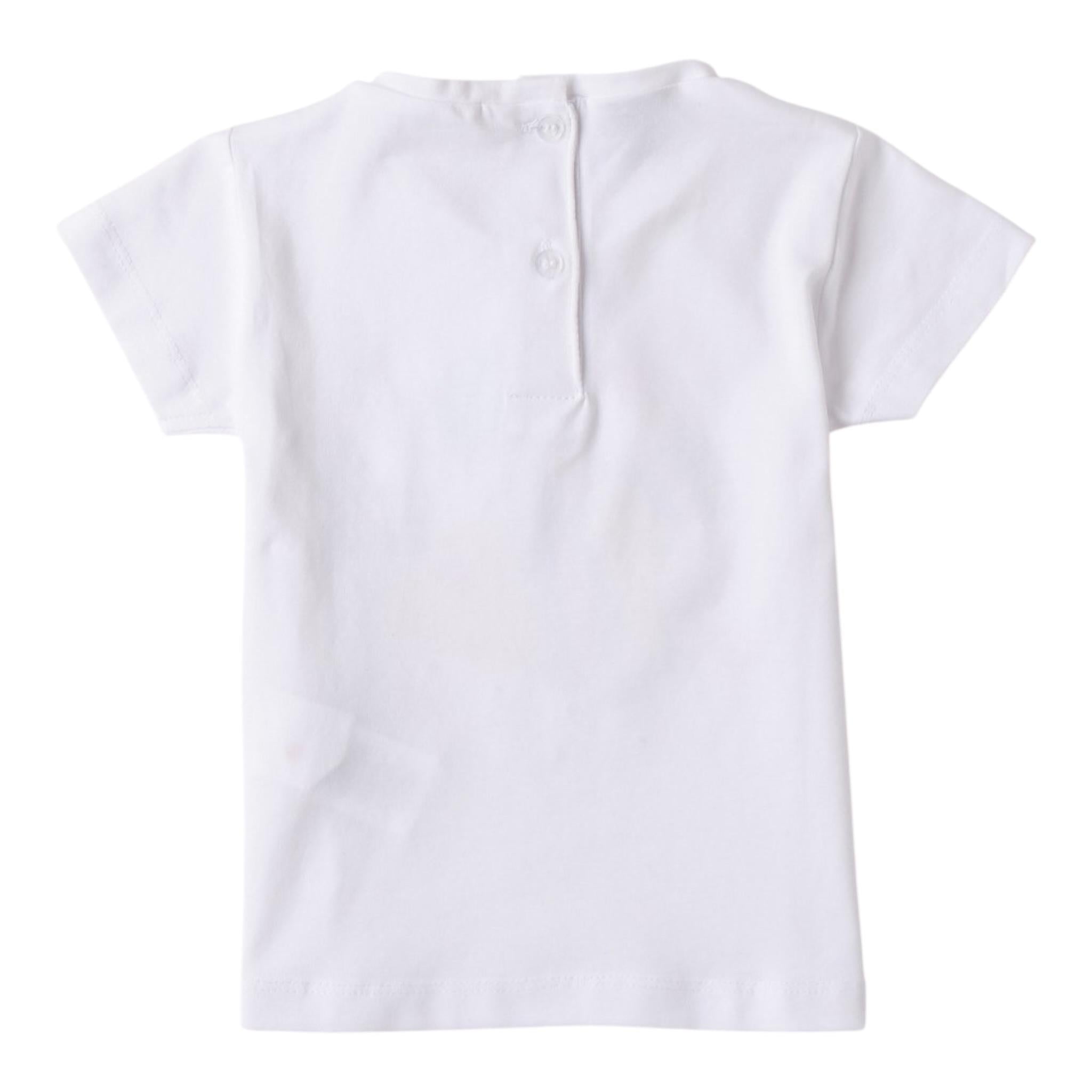 Sarabanda T-Shirt tinta unita con Stampa Bianco per Neonata 0B2133 BIANCO SARABANDA 
